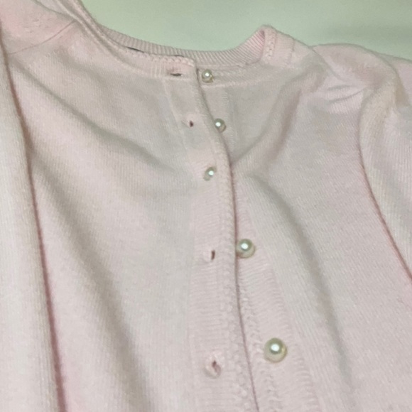 Vintage Goodclothes Petite Cardigan Sweater Baby Pink Size PM Round Neck Button - Picture 7 of 7